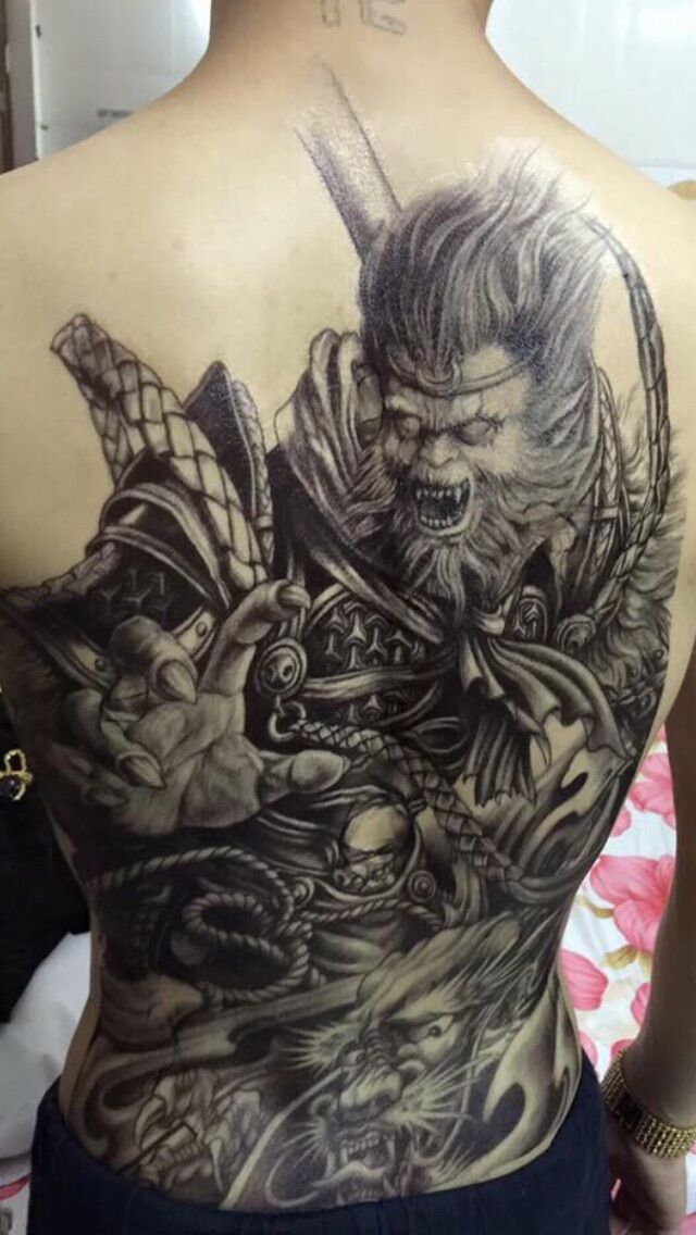 Hình xăm dán kín lưng kt 34x48