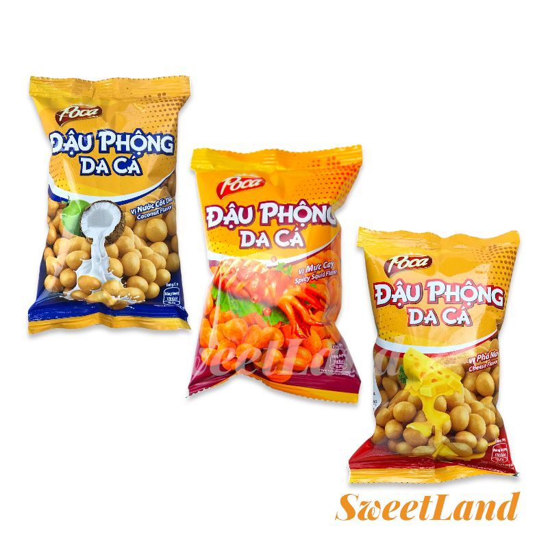 Combo 10 gói 0Đậu phộng da cá Poca Nutz các vị gói 42g