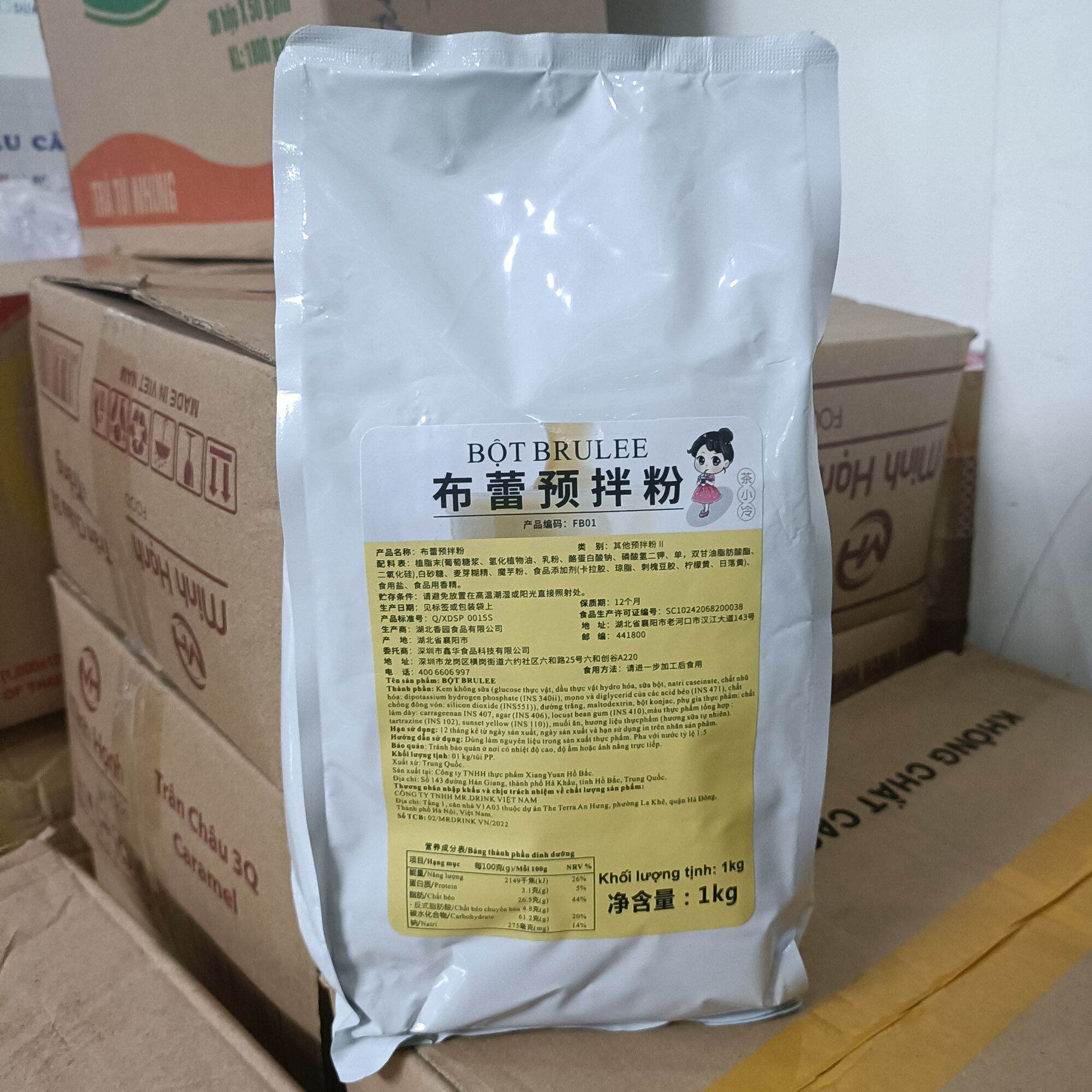 Bột kem trứng Đài Loan - Bột kem trứng Cô gái túi 1kg