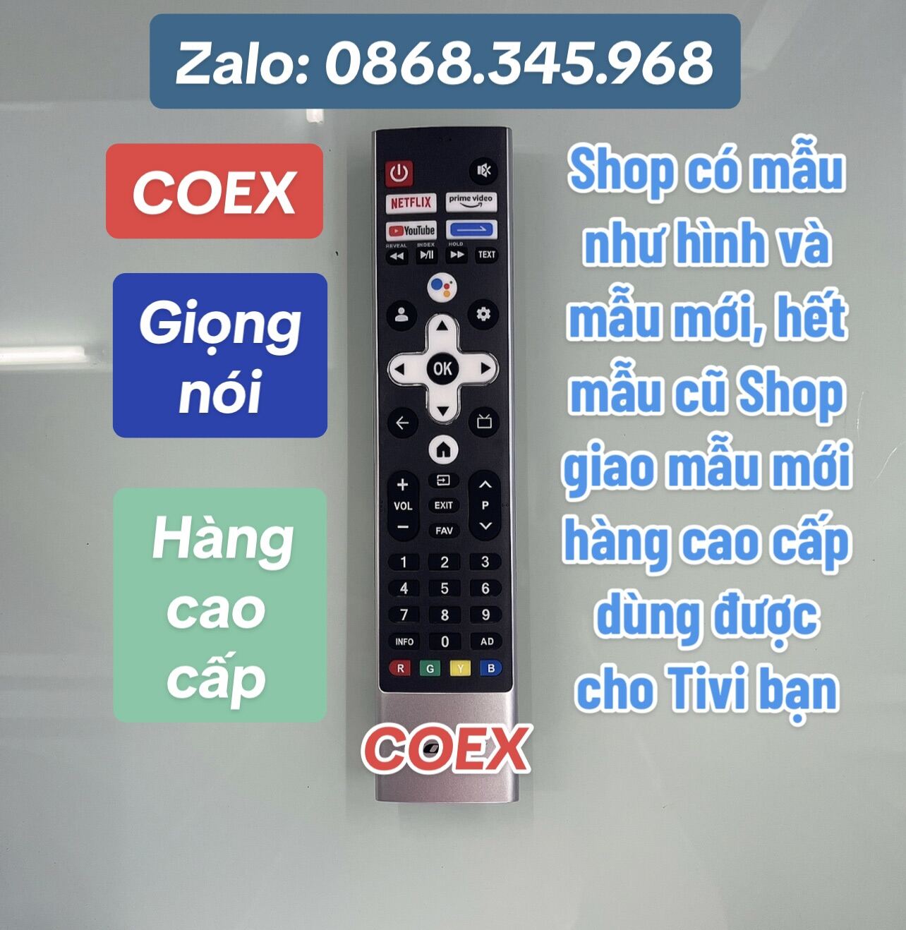 Điều khiển Tivi COEX giọng nói