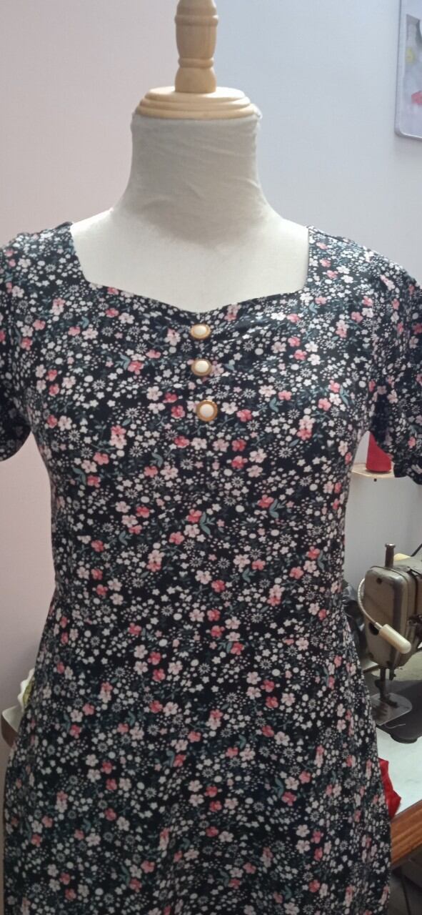 Đầm Xòe, Chất Lụa, Dài Qua Gối ❤️ Size L đến XXL