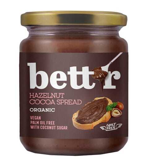 Bơ phết Cacao hạt phỉ hữu cơ Bett’r 250gr