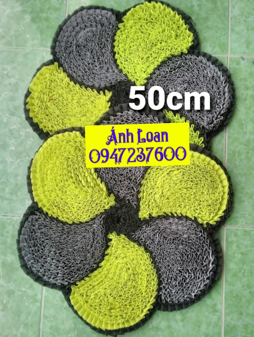thảm dậm chân hoa xoay 50cm