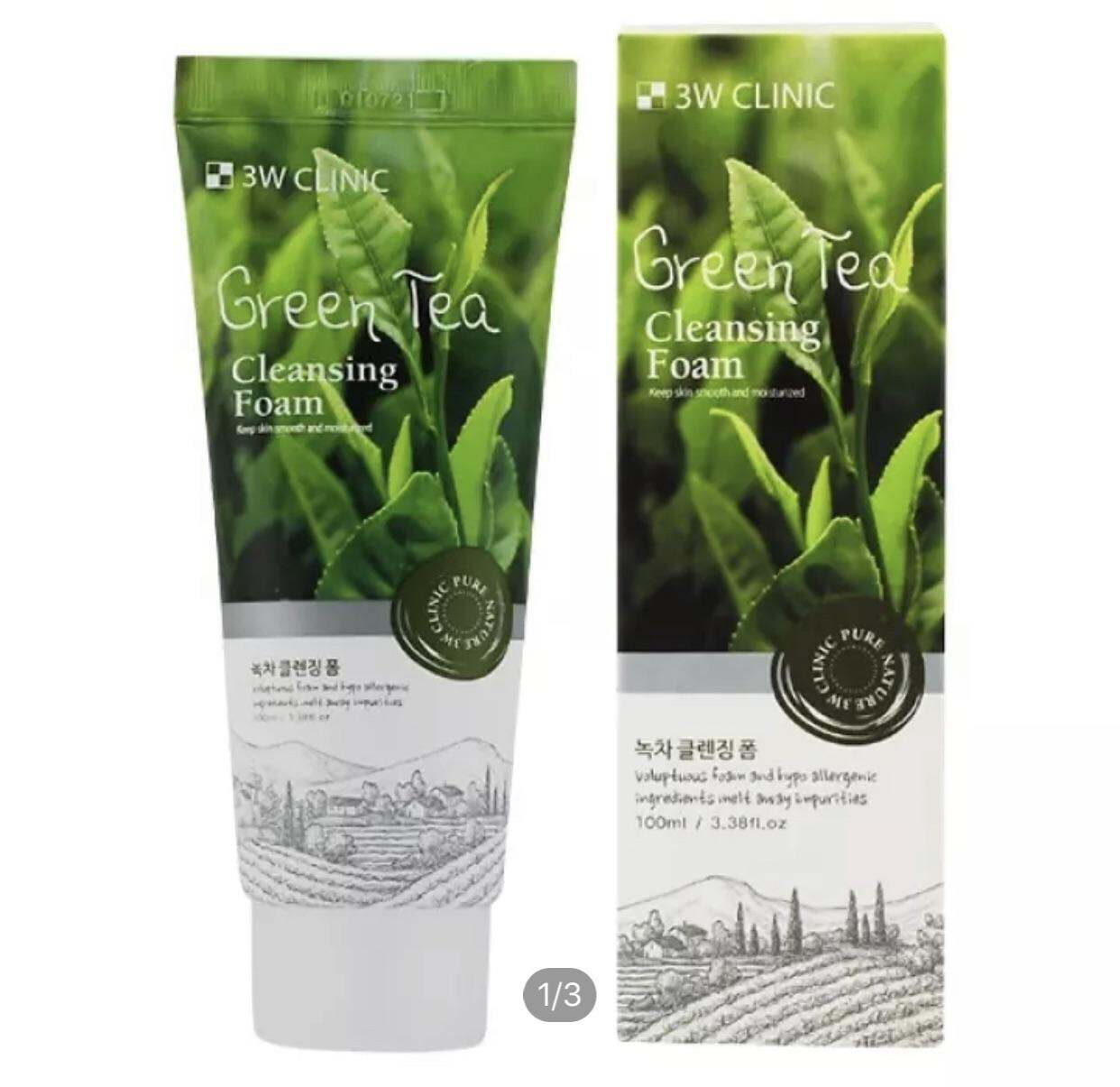 Sữa Rửa Mặt Chiết Xuất Từ Trà Xanh 3W Clinic Green Tea Foam Cleansing 100ml