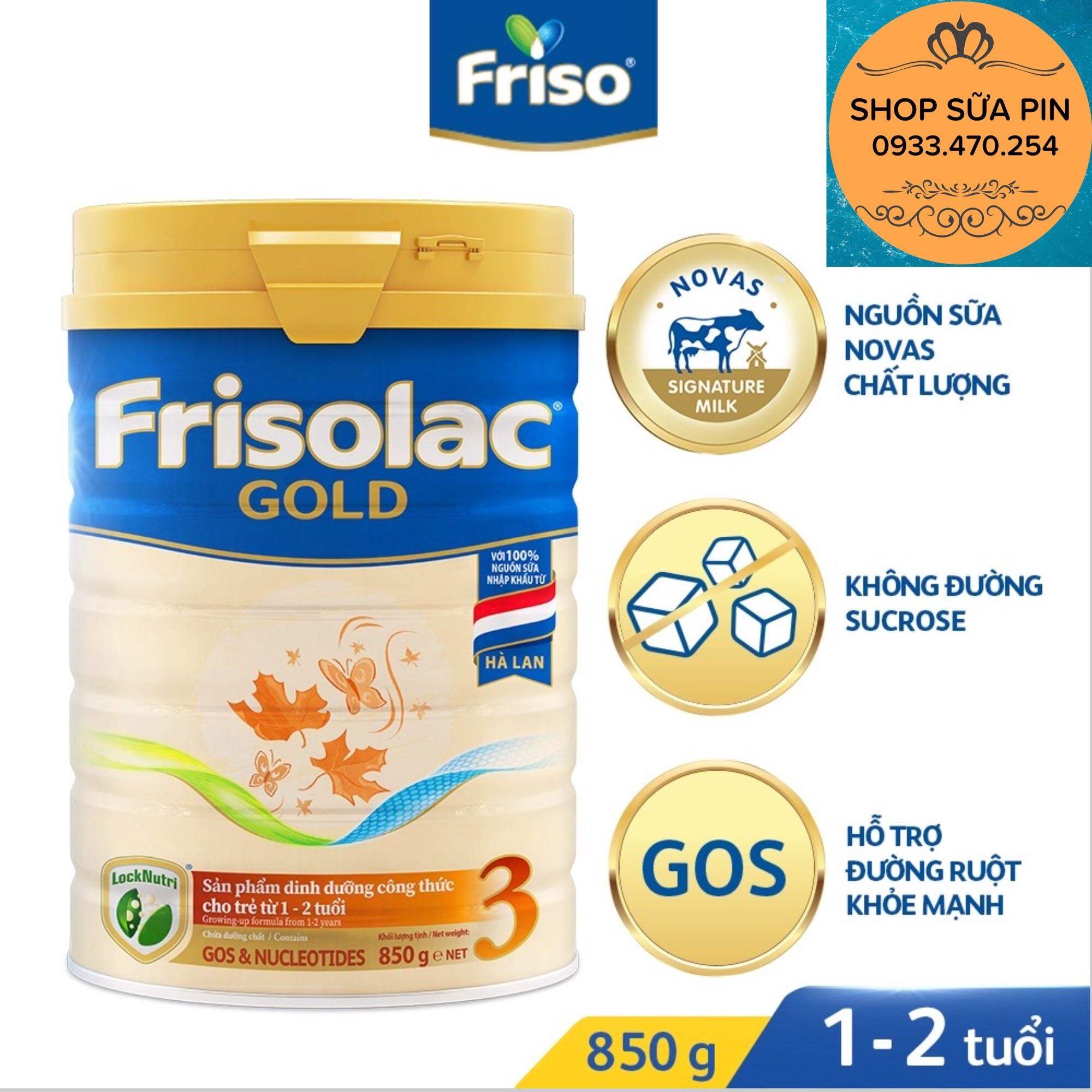 Sữa bột Frisolac Gold số 3 850G