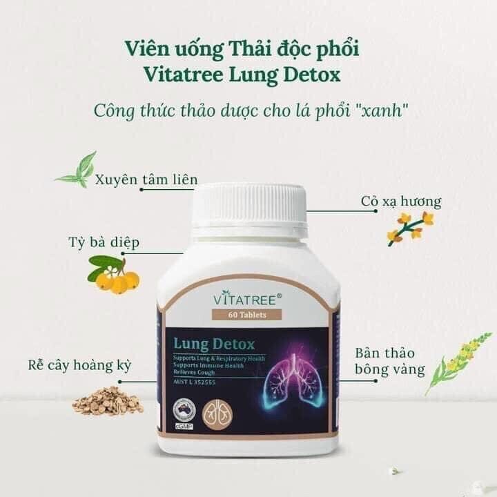 Viên uống bổ phổi vitatree hàng của úc, hủ 60 viên - date 01/2025