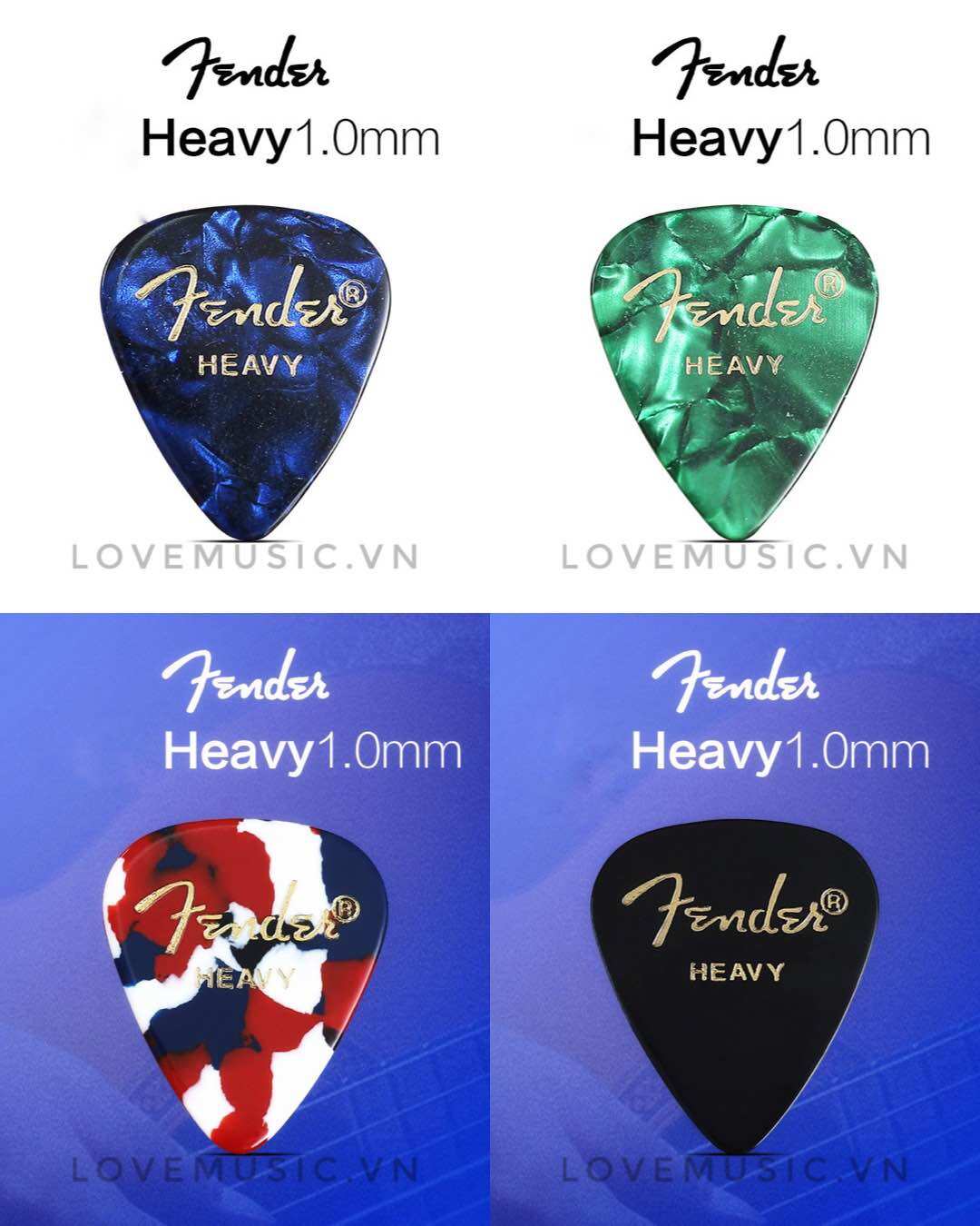 Pick Gảy-Phím gảy Fender Hàng Cao Cấp - Chất Lượng