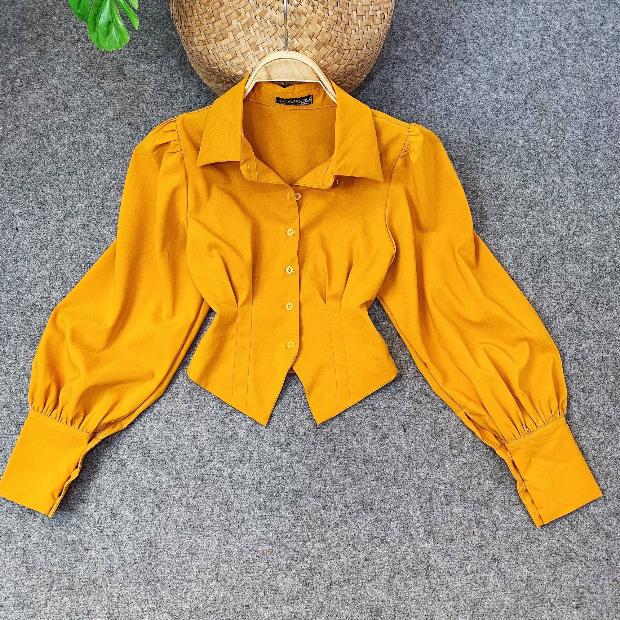 [ MÃ 52 ] ÁO SƠ MI VẠT CHÉO TAY DÀI ( ẢNH SHOP CHỤP )