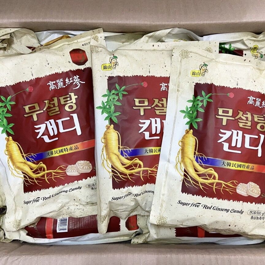 Kẹo hồng sâm không đường Hàn Quốc (Gói 500g)