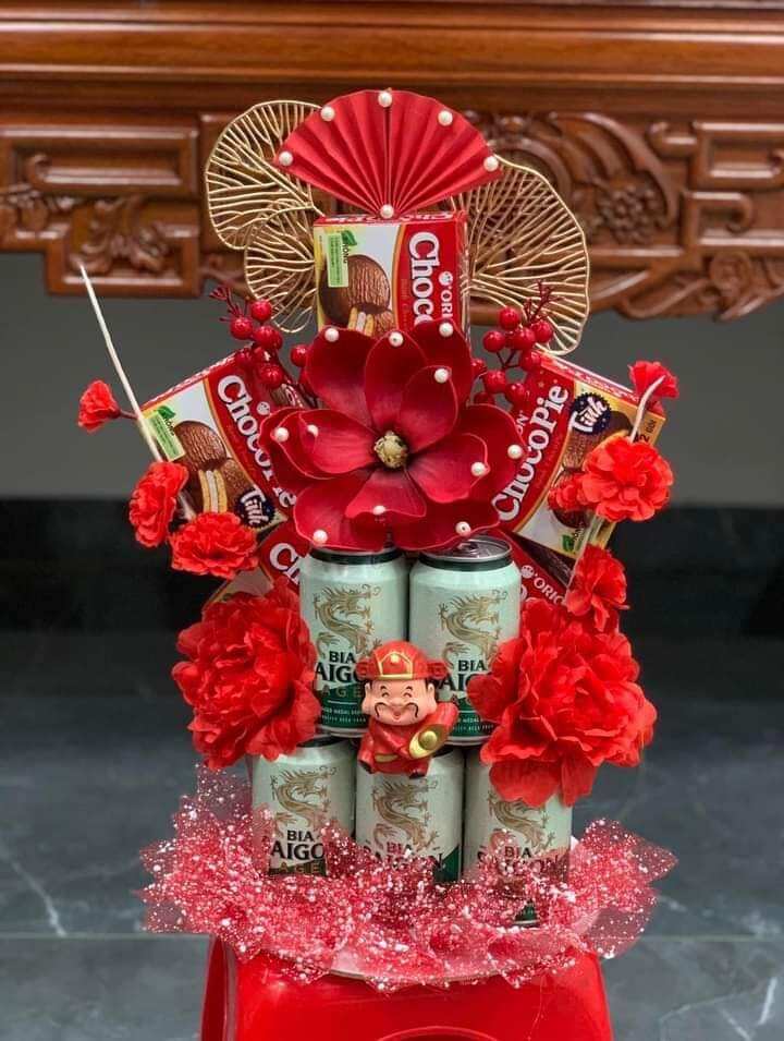 [ Tặng Dây Đèn ] Sét phụ kiện trang trí tháp bánh,tháp lễ Tết