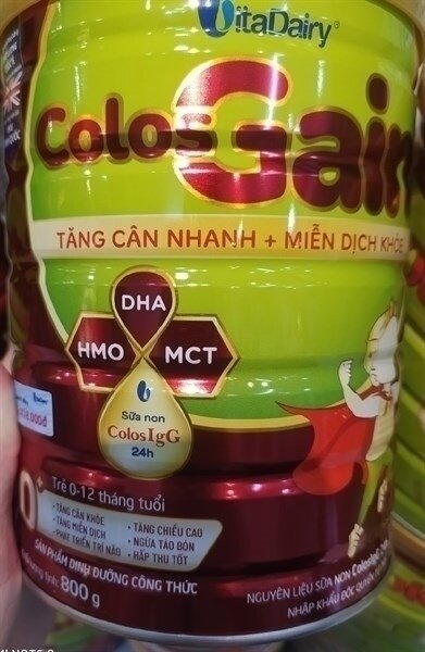 Sữa bột Colos Gain tăng cân 800gr (0-12 tháng tuổi)