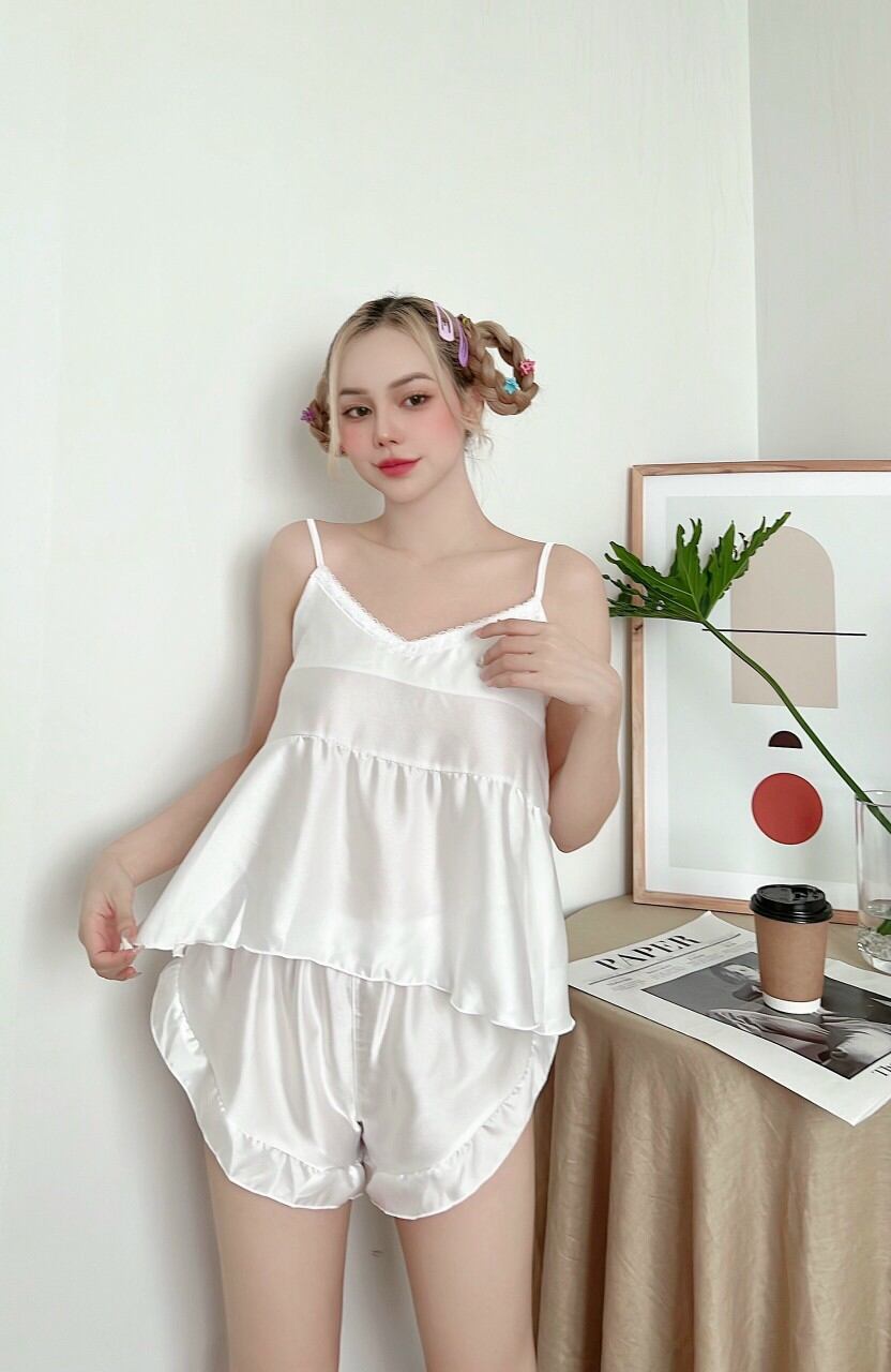 đồ ngủ   dànhcho chị em Size 40/60kg lụa satin