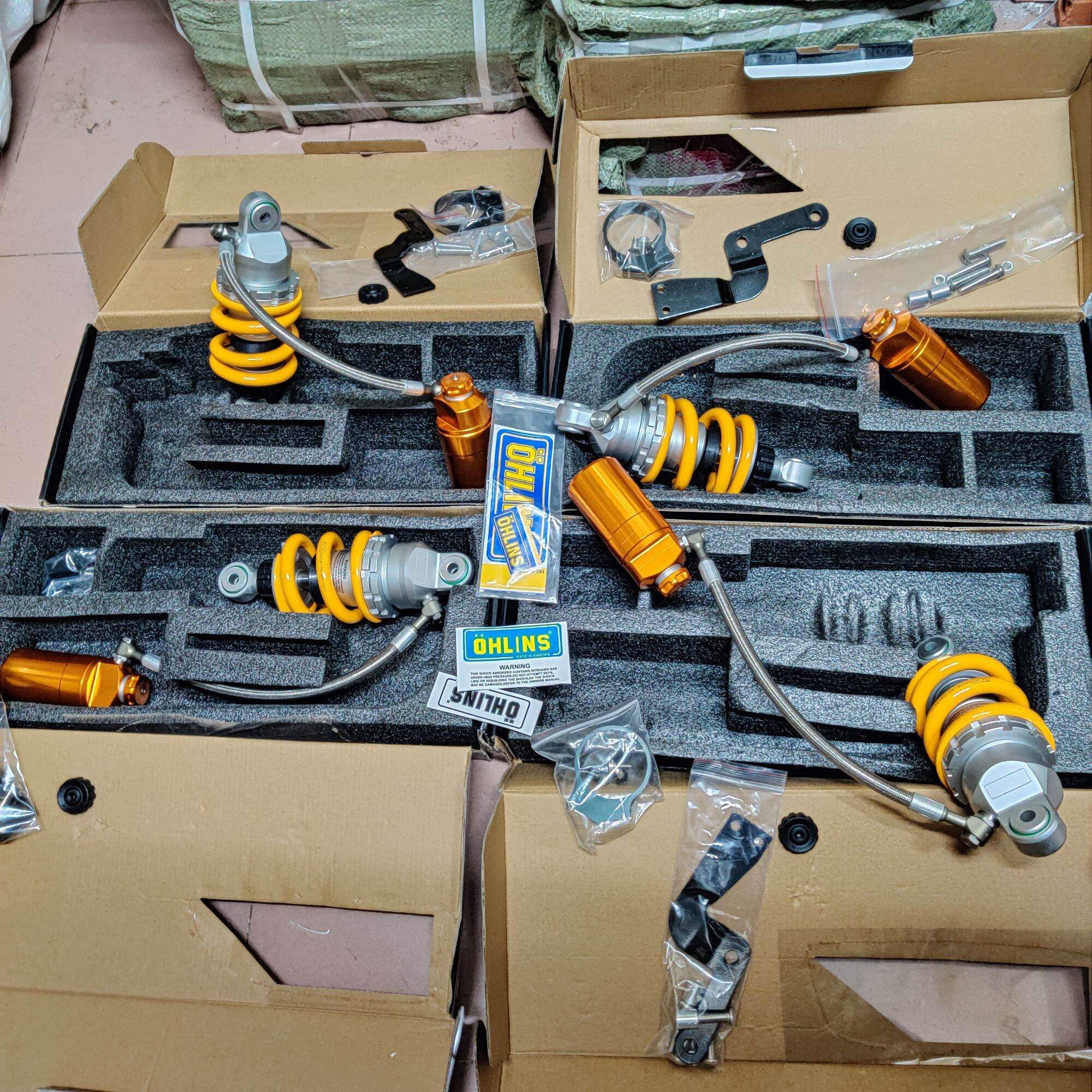 Phuộc OHLINS bình dầu xoay 360 độ lắp Ex135 Ex150 Ex2010 Ex155....