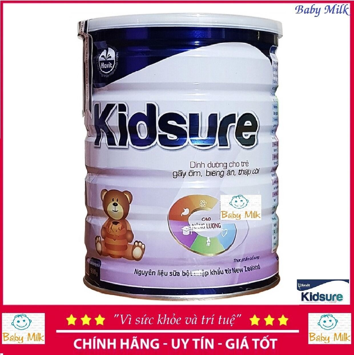 Sữa Havit Kidsure 900g cho trẻ 1-6 tuổi biếng ăn, thấp còi thumbnail