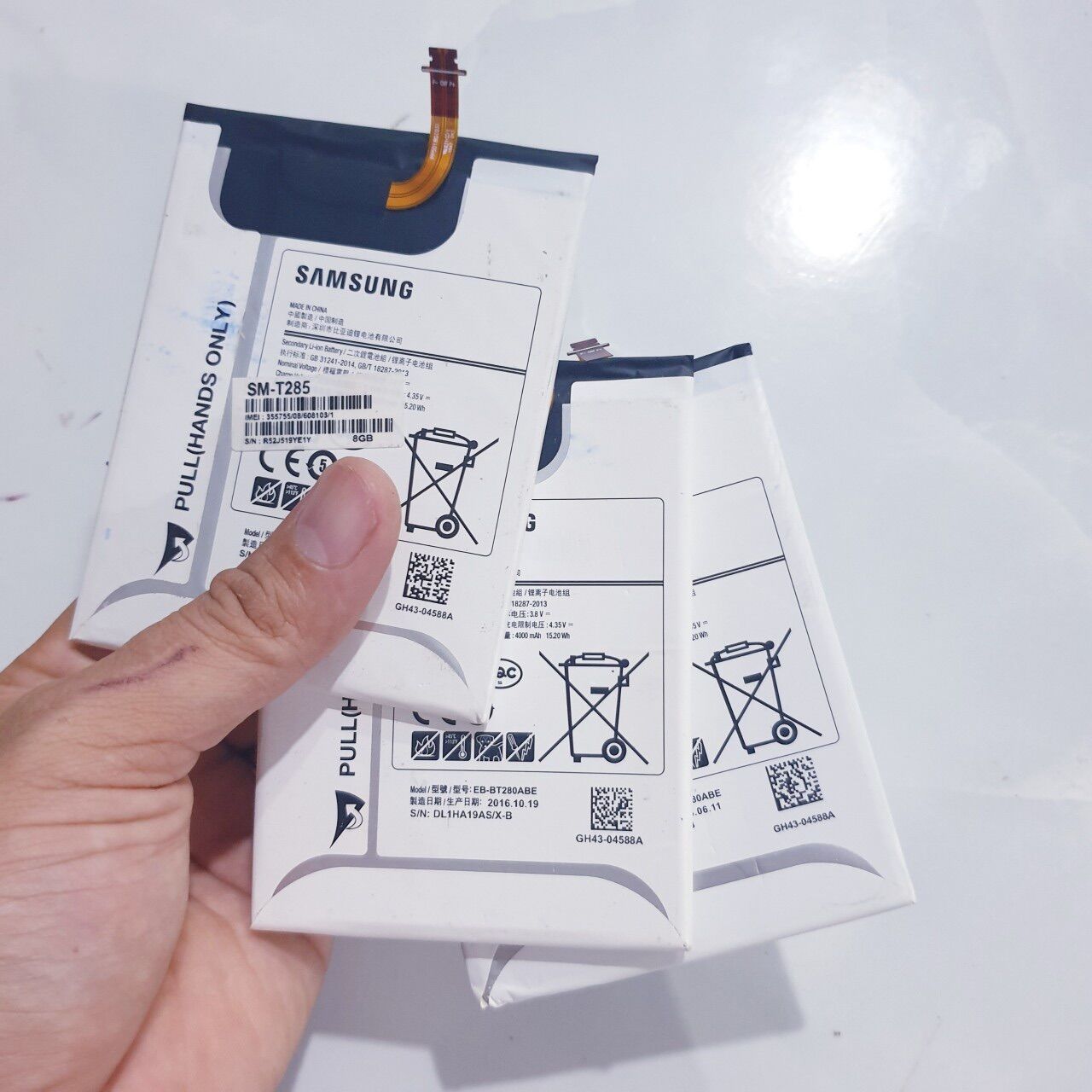 Pin máy tính bảng tab A T285 bóc máy pin đẹp còn mới