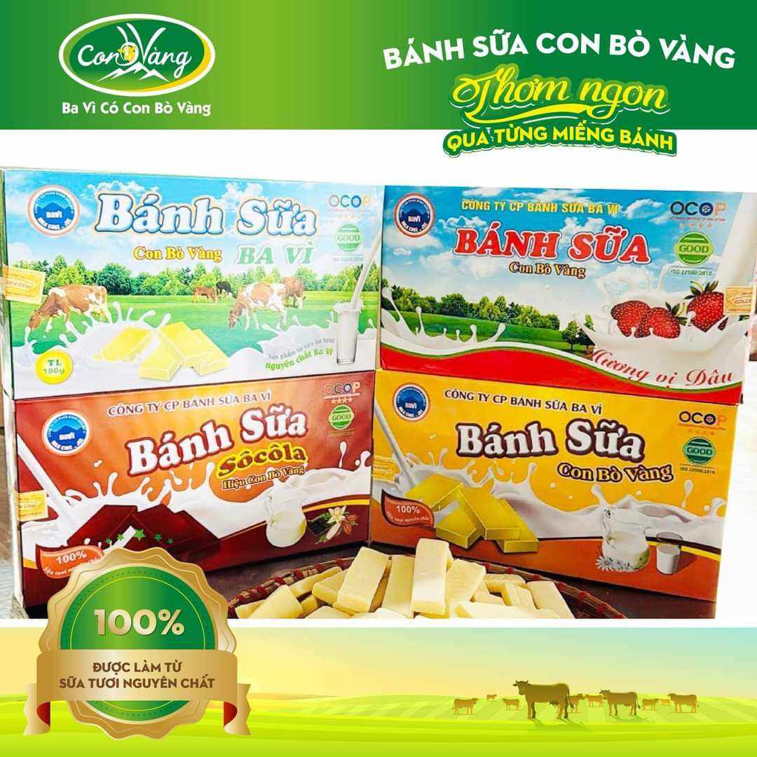 combo 10 hộp bánh sữa ba vì 170g- HỒNG BA VÌ
