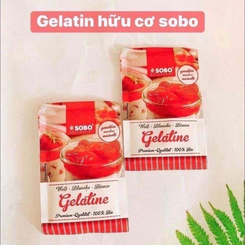 Bột galentin hữu cơ sobo đức 9gr_galentin hữu cơ làm thạch, pudding làm bánh cho bé