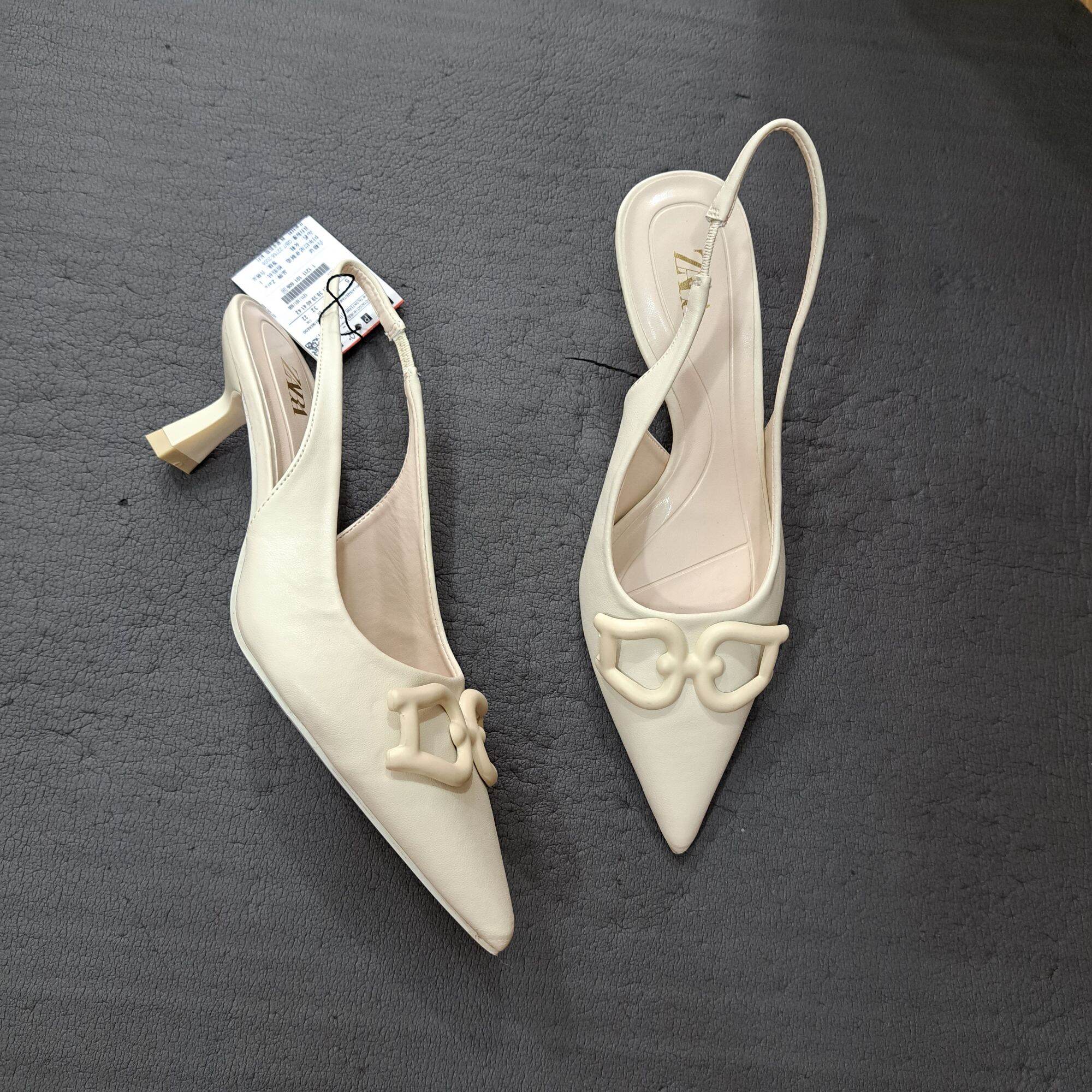 giày Slingback zara da thật