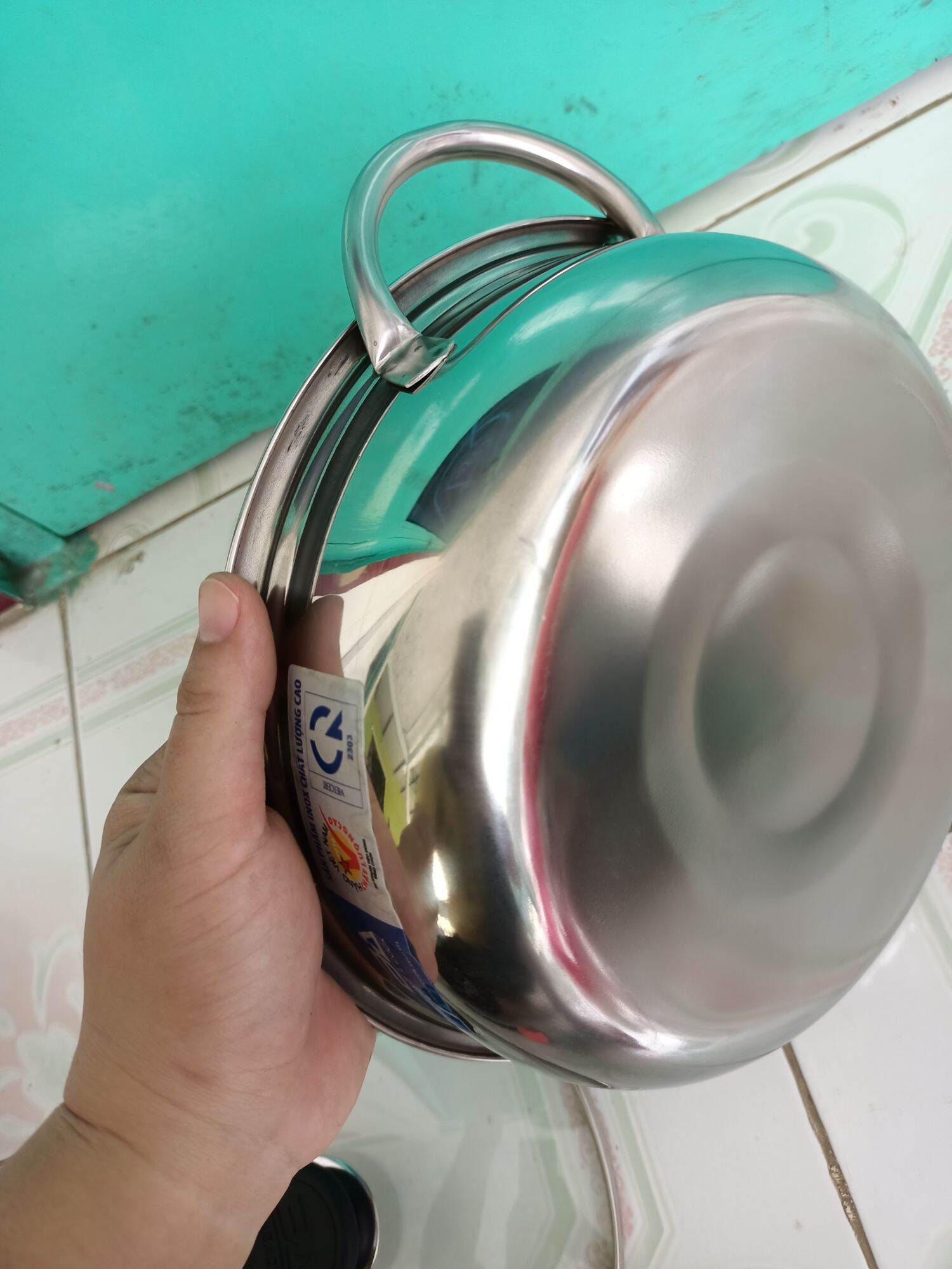 nồi lẩu inox nắp kính đk 24cm