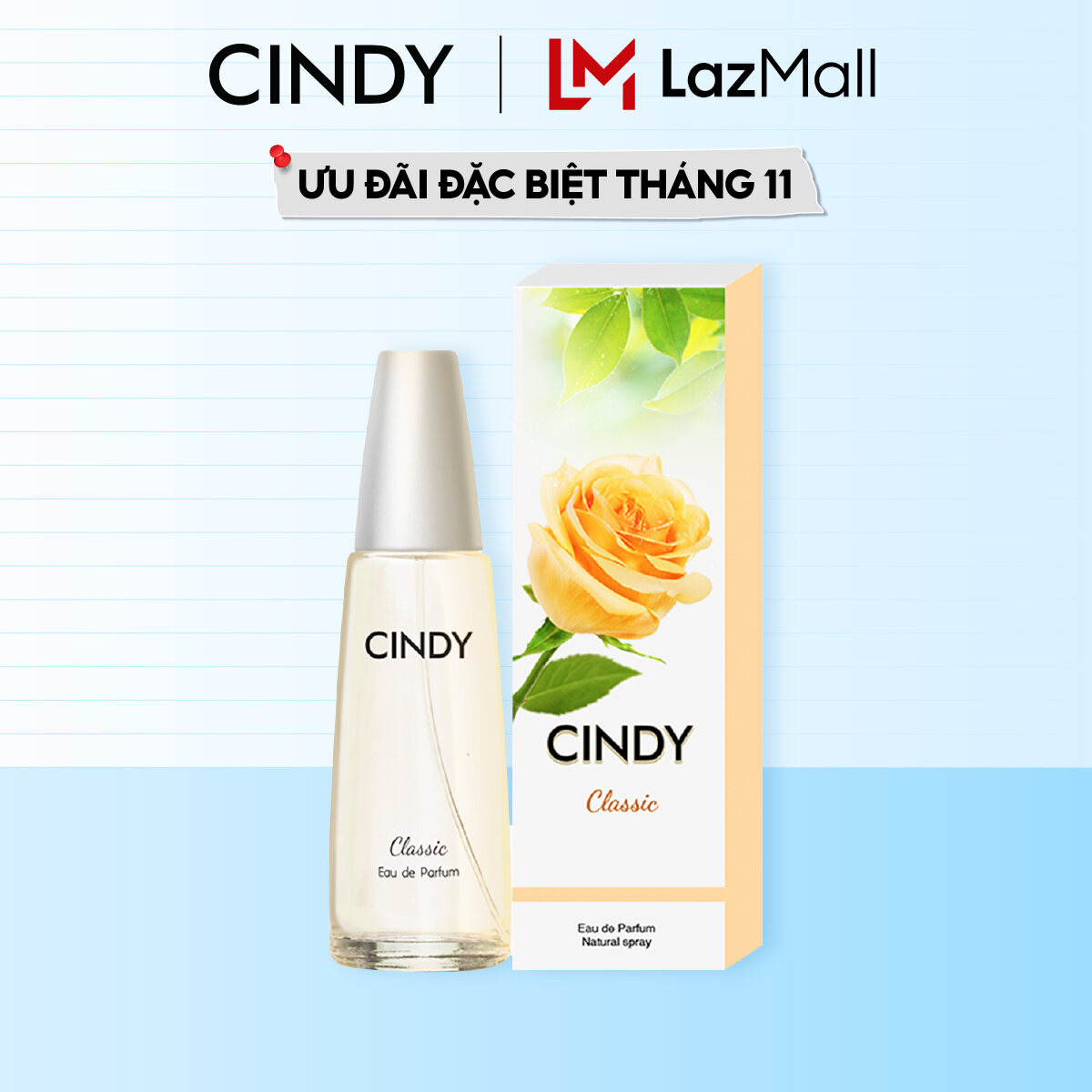 Nước Hoa Nữ Cindy Classic Hương Cổ Điển Mê Hoặc 50ml