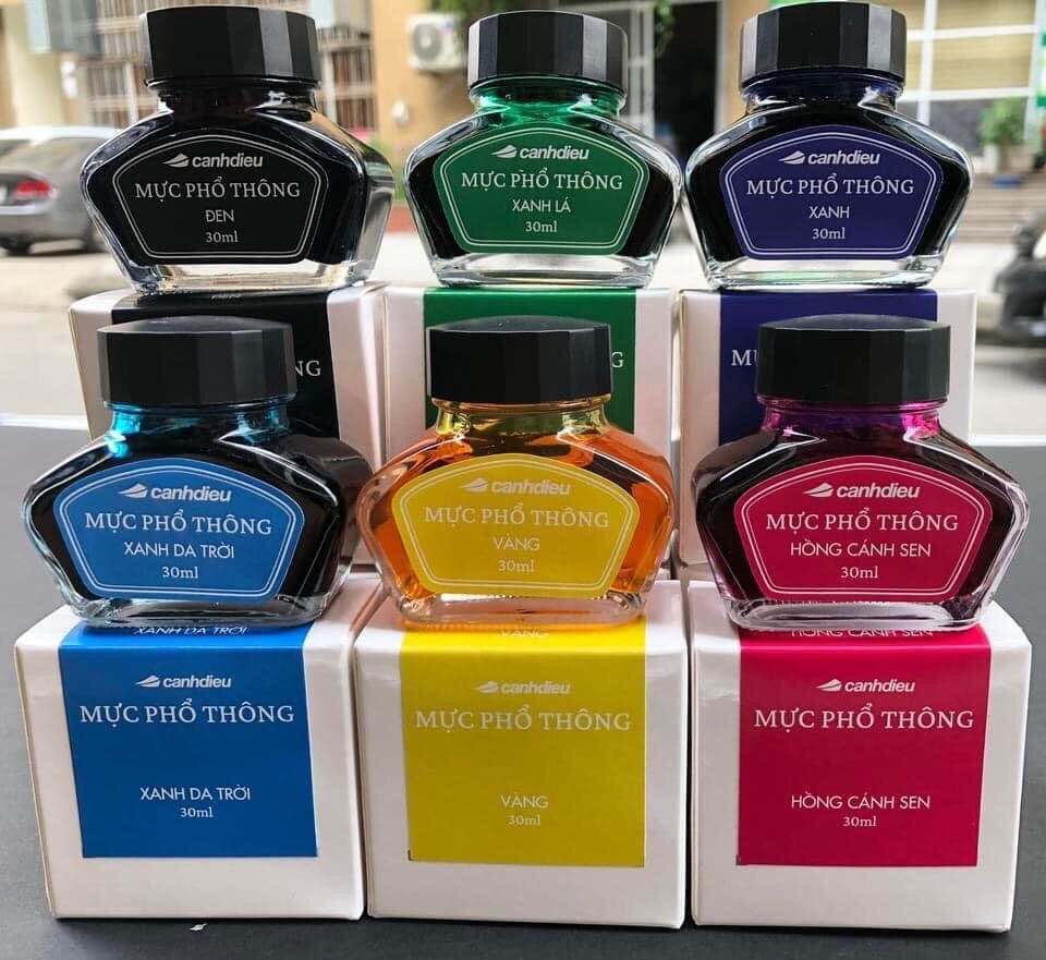 Mực Cánh diều phổ thông, 30ml, mực nhanh khô, không lắng cặn, màu đẹp