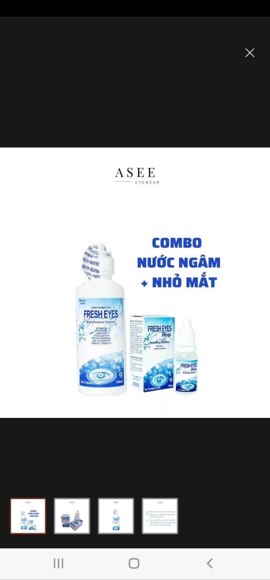 Nước ngâm nhỏ mắt kính áp tròng [ Tú Mây Contact Lens ]