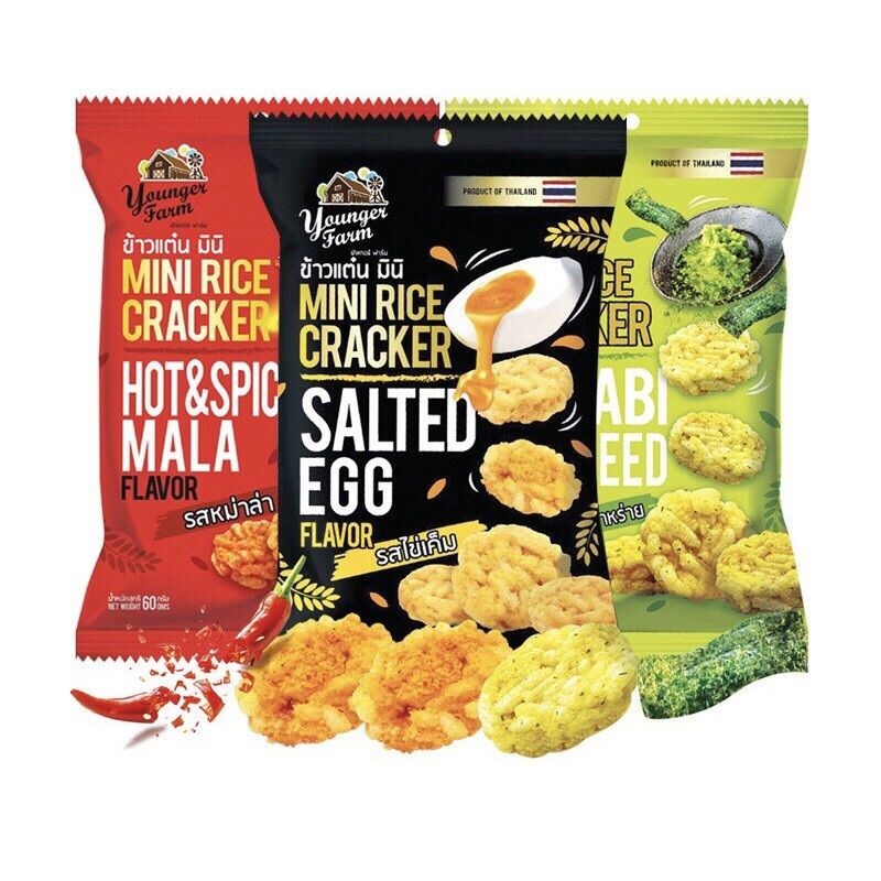 Snack cơm cháy Thái Lan Younger Farm 6 vị gói 60gr