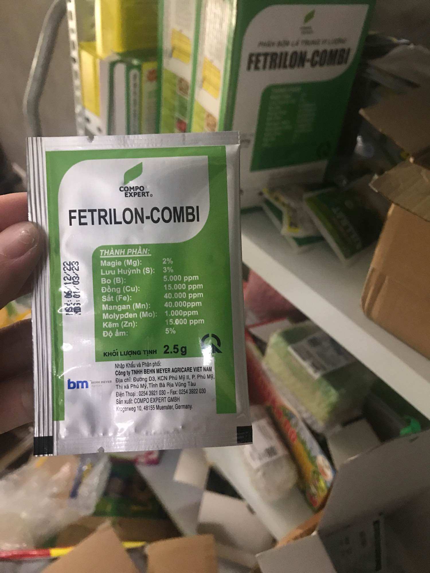 Phân bón lá trung vi lượng Fetrilon-Combi (gói 2,5gr) nhập khẩu Đức