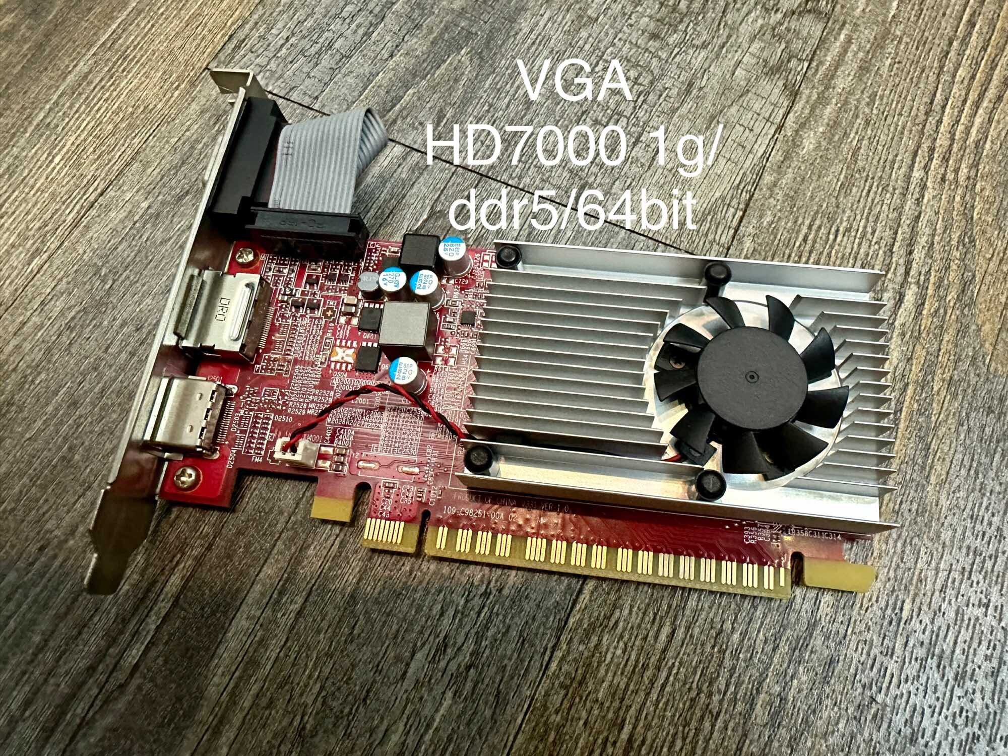 VGA HD7000 1gb ddr5 64bit hàng tháo máy bộ HP