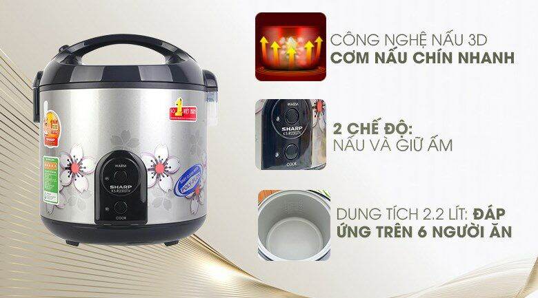 Nồi cơm điện sharp 1,8 lít nhập Thái Lan