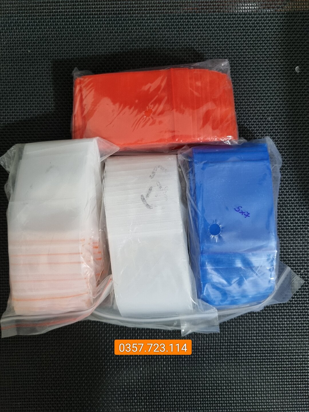 100c Túi zip mini size to hàng đẹp,viền đỏ