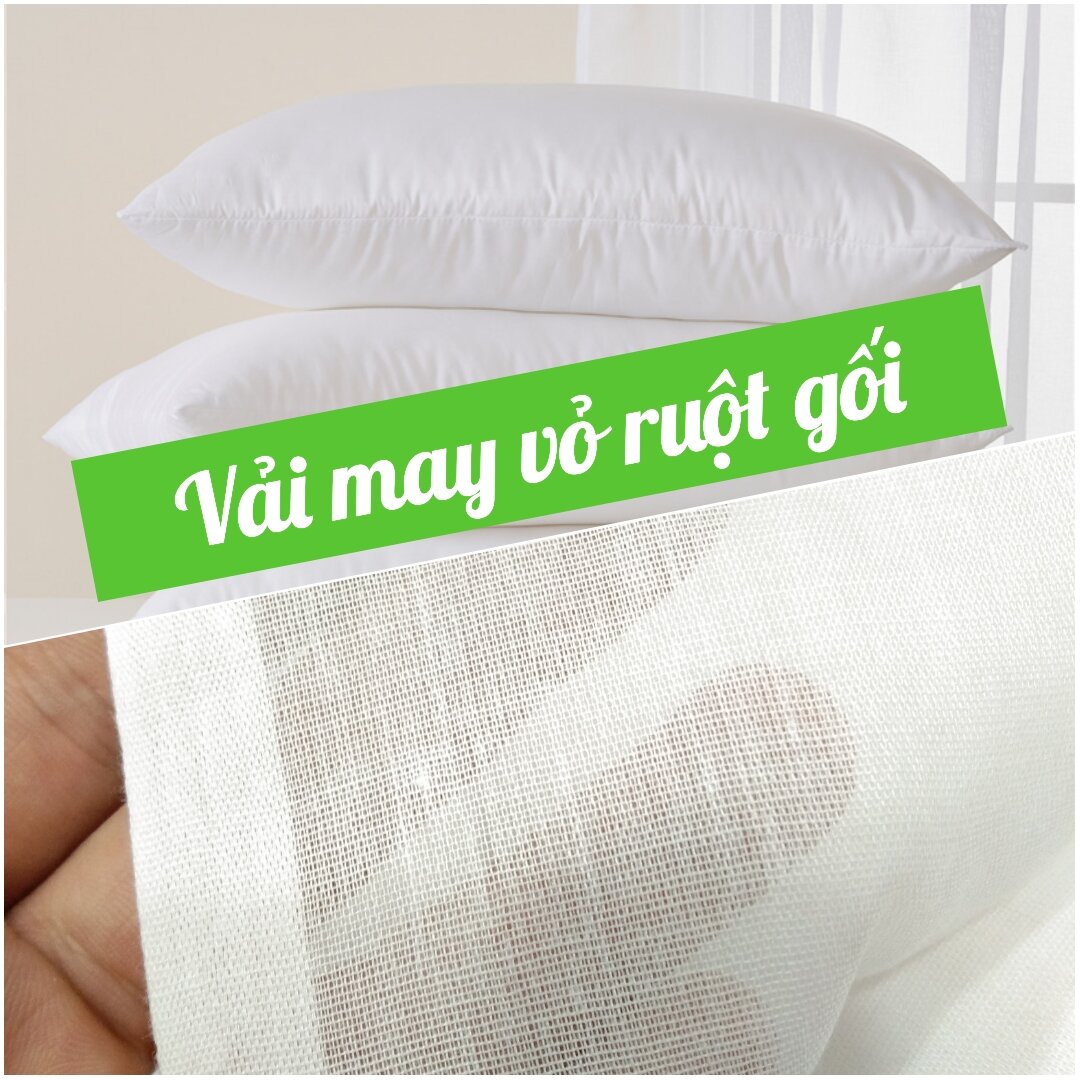 Vải may vỏ ruột gối màu trắng trơn