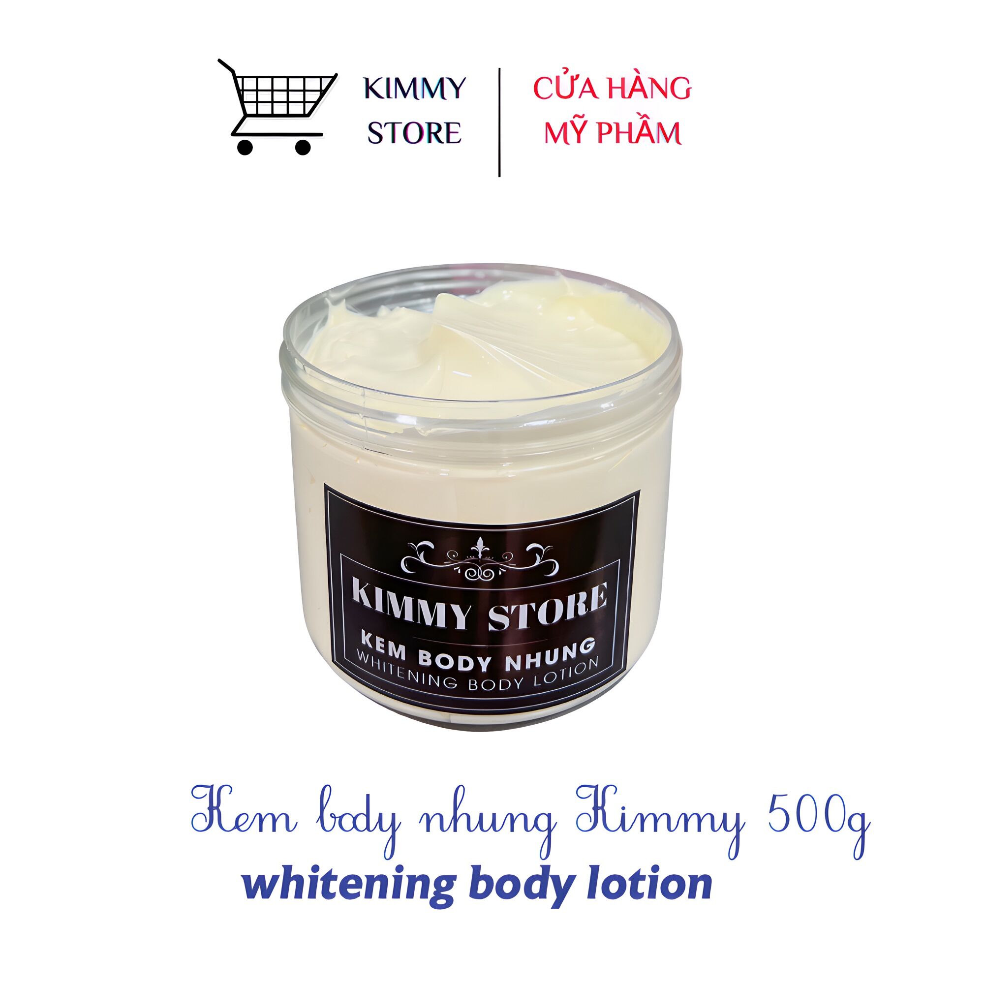 01 hộp 500g Kem body sệt nhung makeup nhẹ làm nền