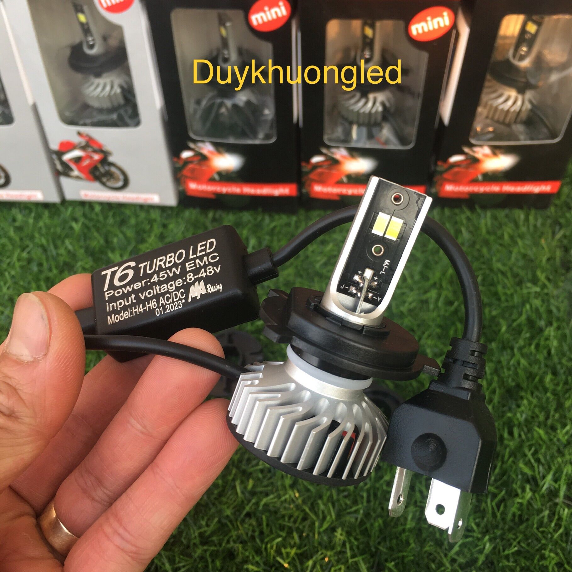 Đèn pha Led T6 pha trắng, cos vàng. Pha trắng, cos trắng 45w