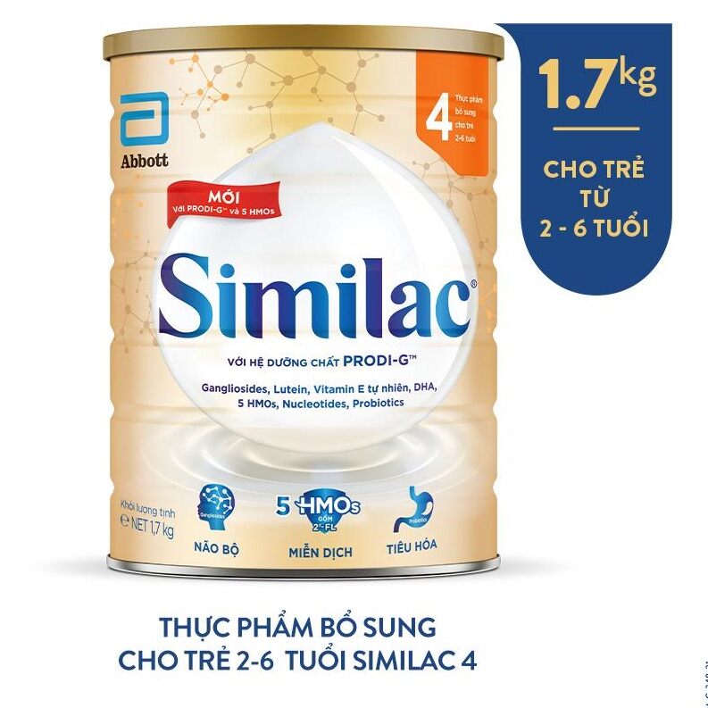 [HSD 06/2023] Sữa Similac 4 HMO lon 1,7kg mẫu mới 5HMOs