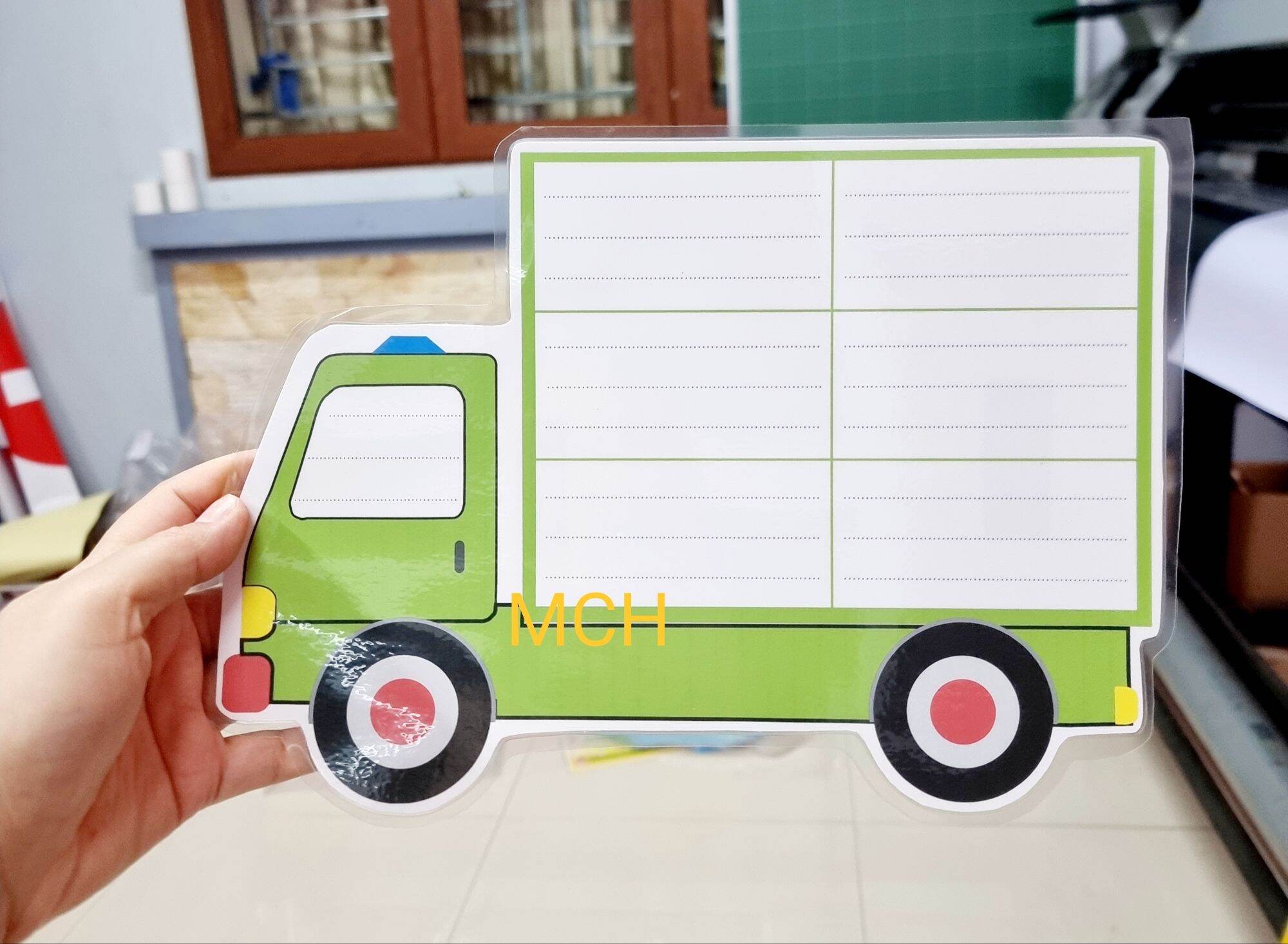 (Đồ dùng dạy học MCH) Bảng phụ A4 hình ÔTô -.