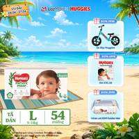 [Chỉ 25-29.06 QUÀ TẶNG ĐƠN 399K](Mua 1 tặng 1) Tã/Bỉm dán HUGGIES PLATINUM NatureMade L54 (9-14kg)-Gói Jumbo 54 miếng
