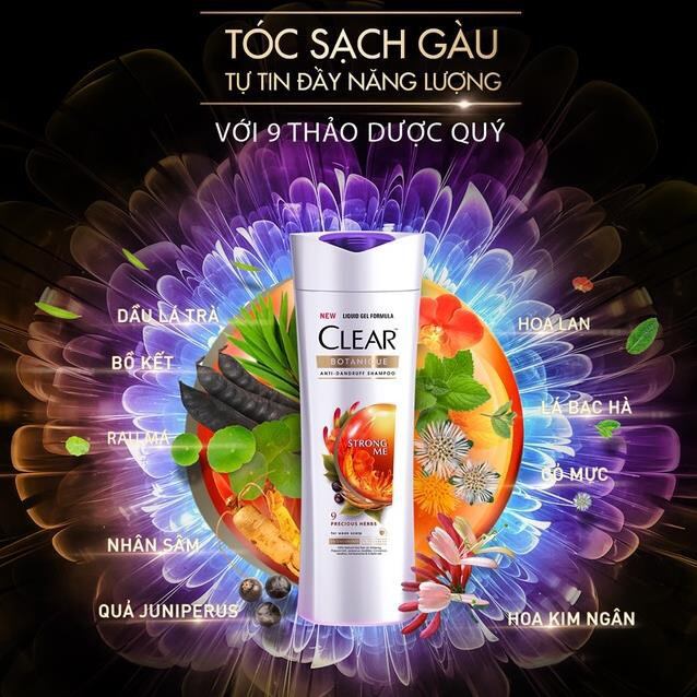 DẦU GỘI CLEAR THẢO DƯỢC 900G.( cho da đầu yếu)