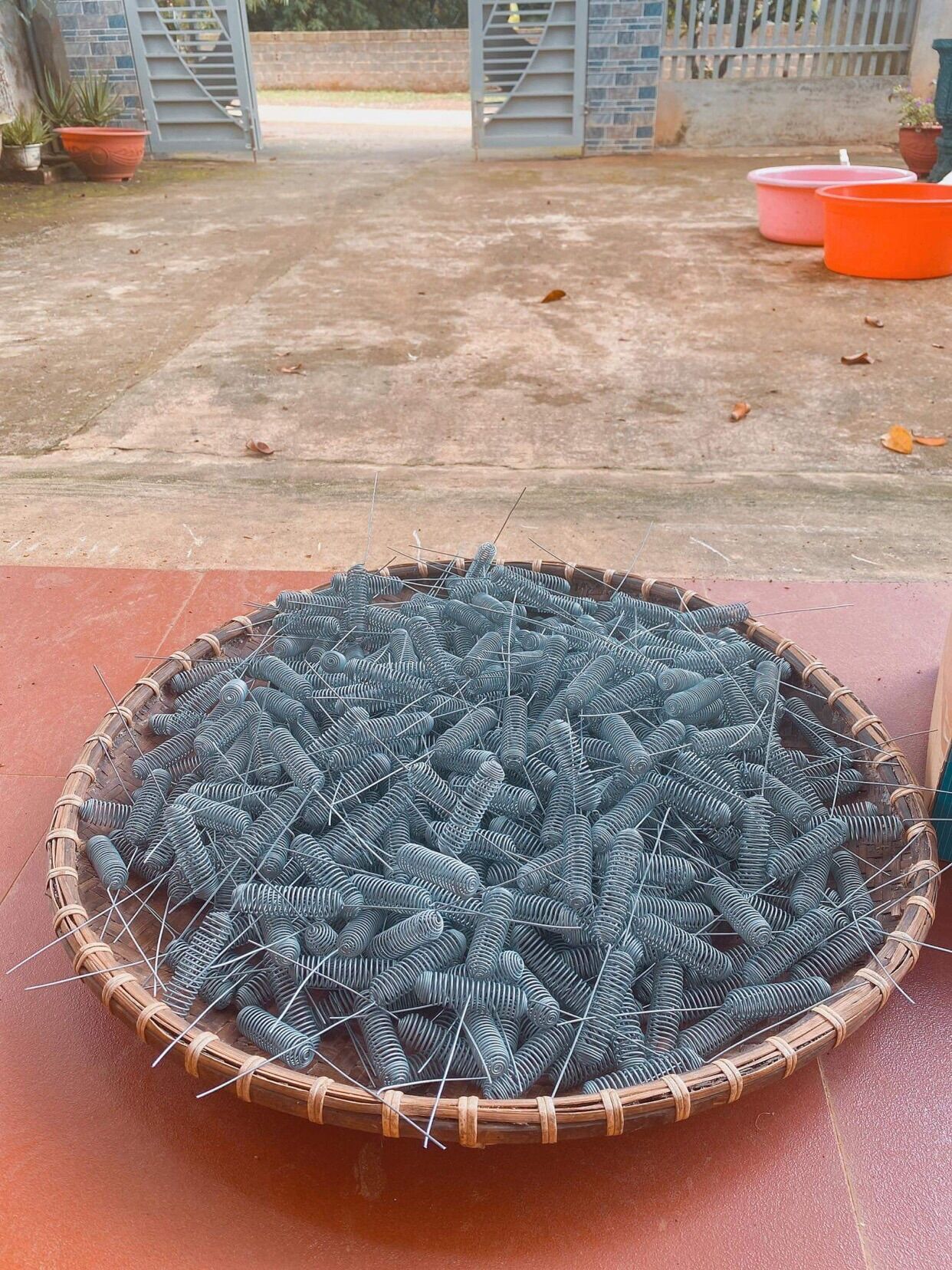 Lồng nhốt ong chúa lò xo