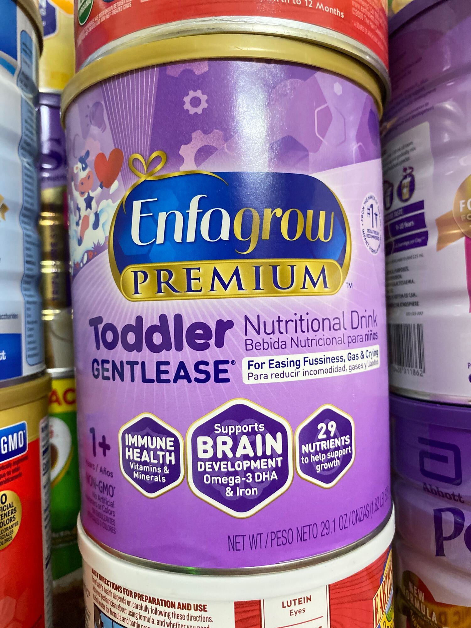 [DATE 2/2025] Sữa Enfagrow lon tím Premium Toddler Gentlease 825g cho bé 1+