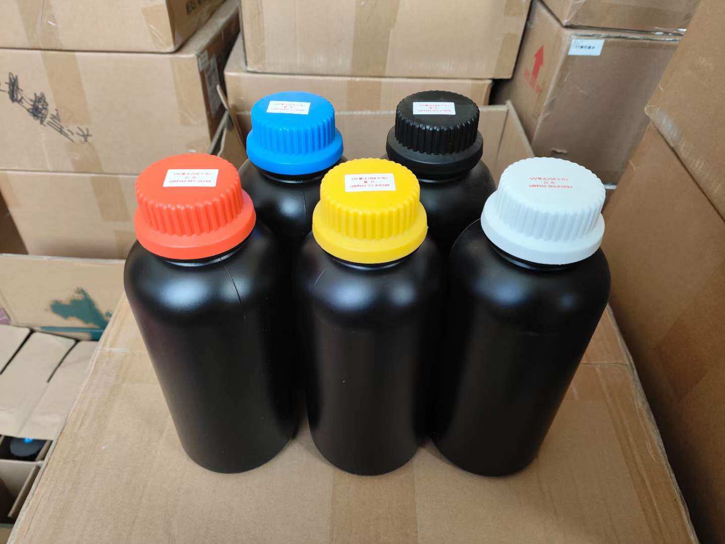 Mực in uv -uv ink tương thích trên mọi chất liệu chai 1l cho epson dx5 dx7 i3200-u1 tx800 xp600 1390, đủ màu cmyk mực in sago.