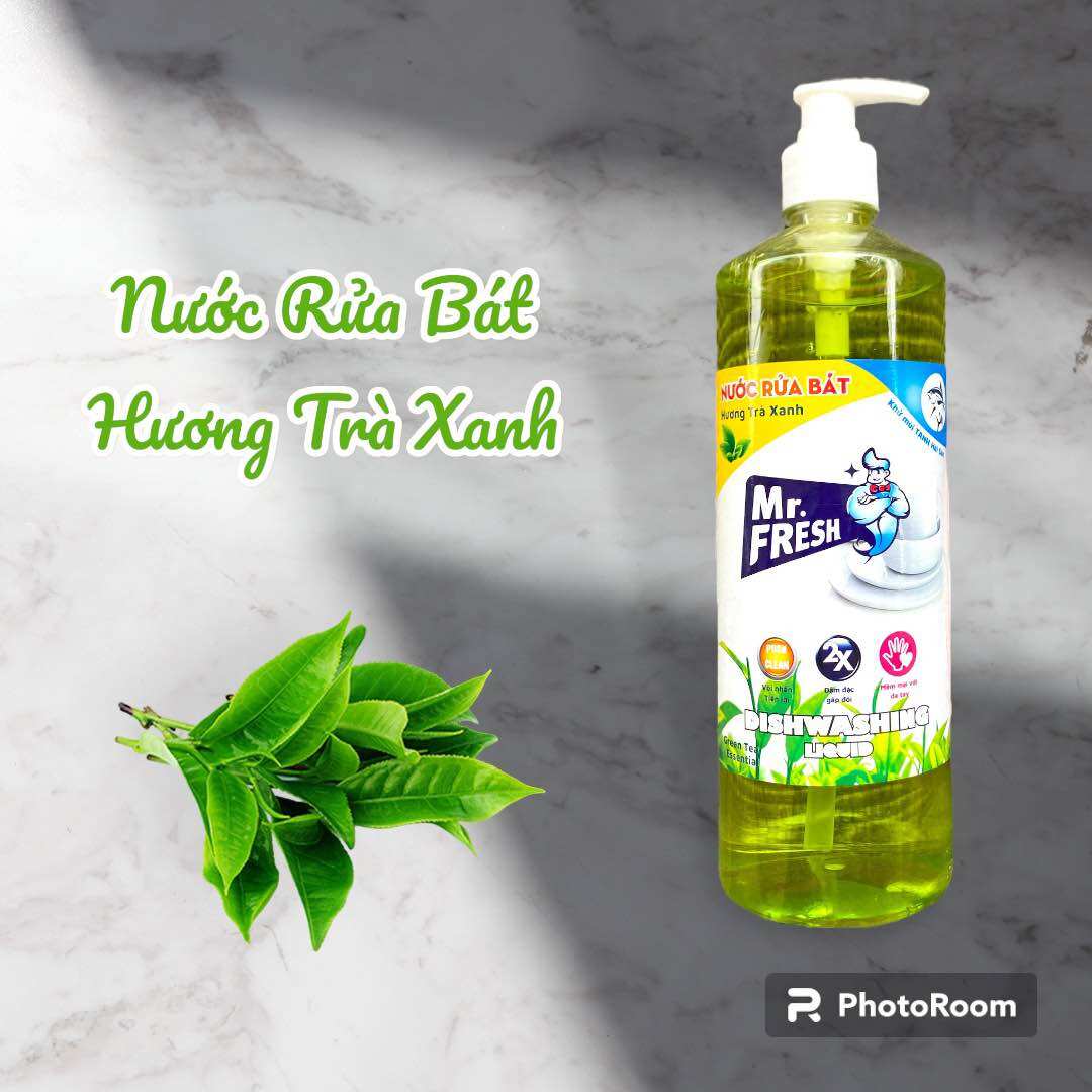Nước Rửa Chén, Nước Rửa Bát Đậm Đặc Van Nhấn Mr Fresh 800ml (Đào, Cam, Trà Xanh, Quế)