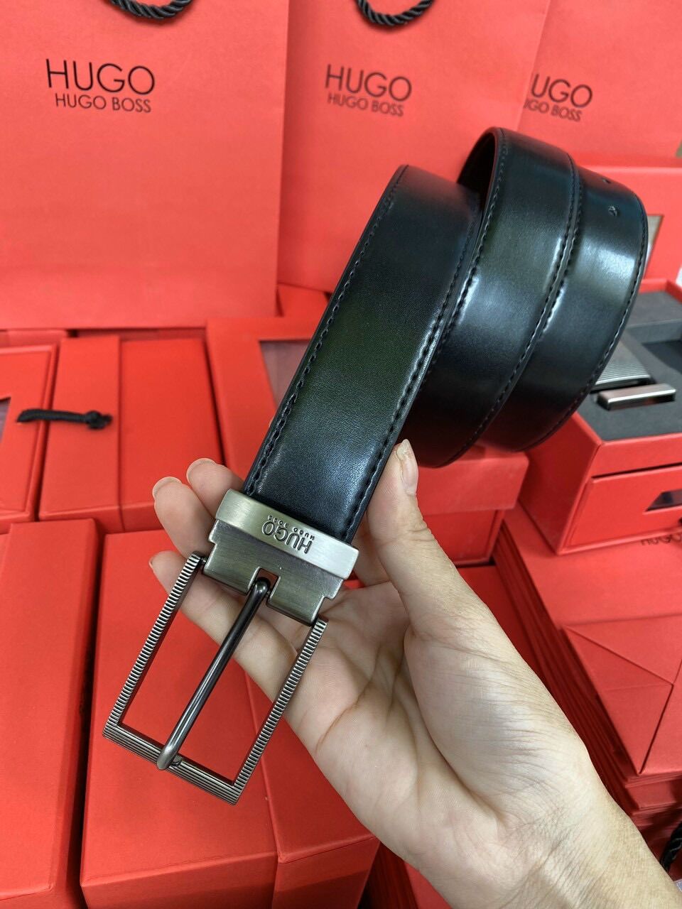 [HCM]Dây lưng Nam Hugo da thật check code