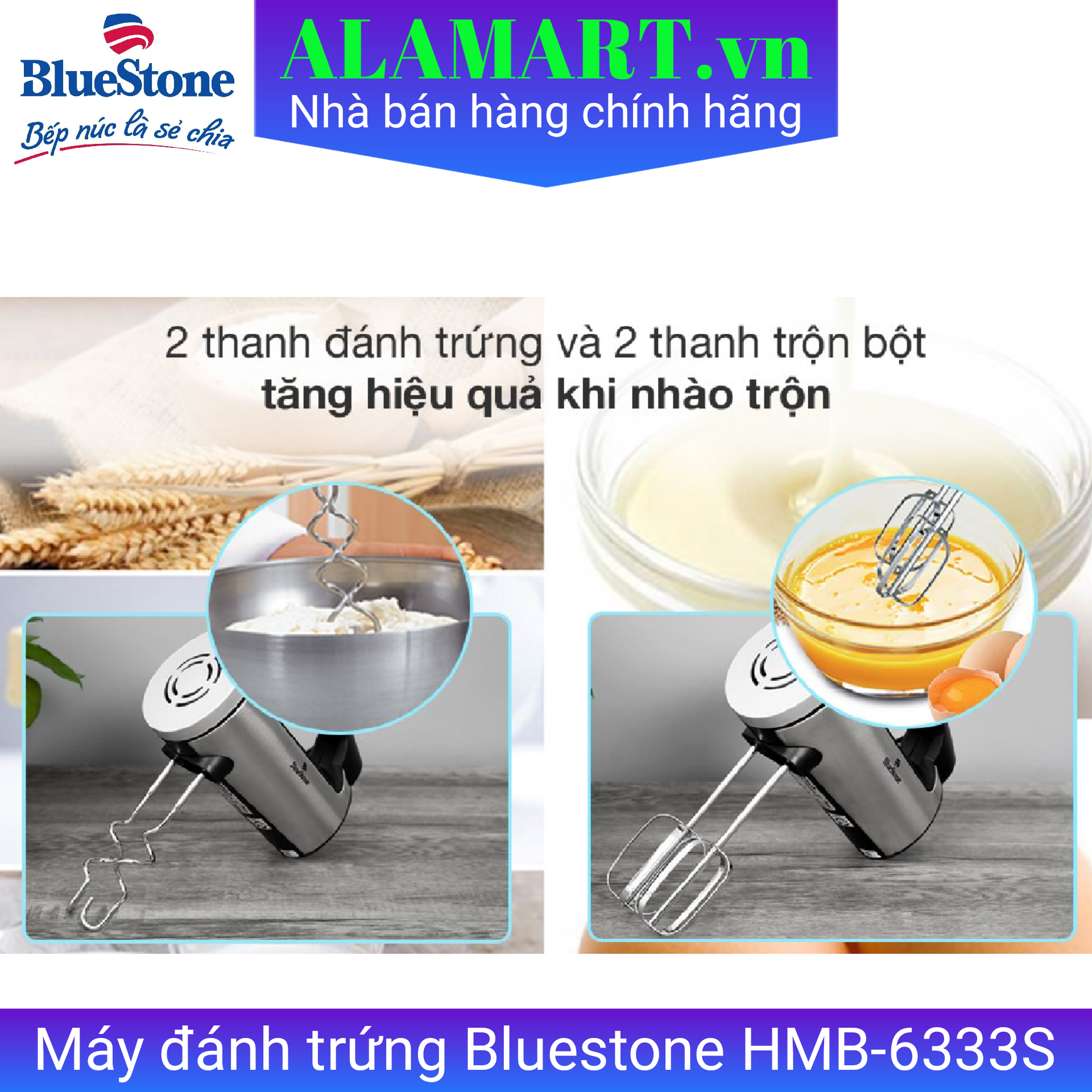 Máy đánh trứng Bluestone HMB-6333S 300W