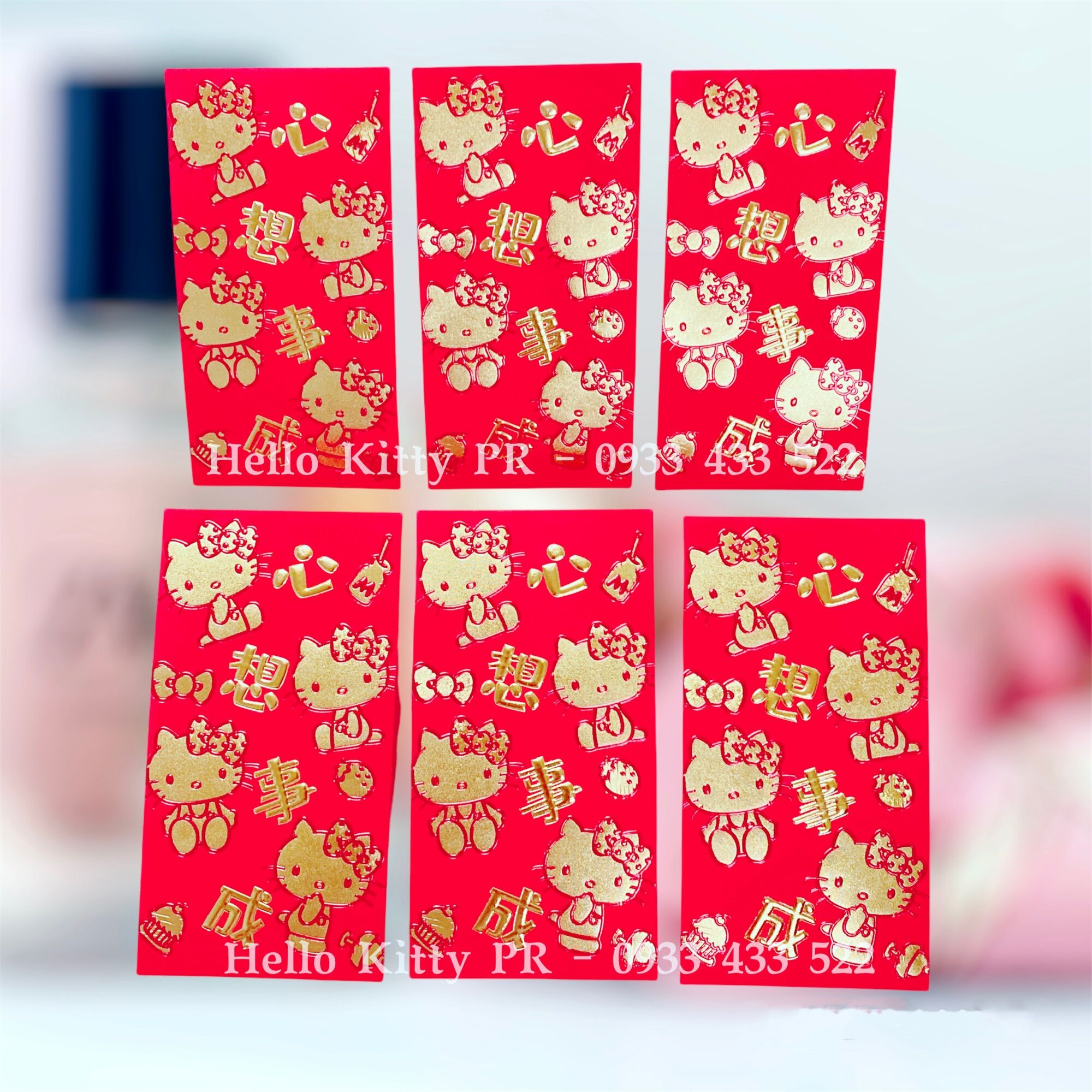 Set 6 bao lì xì Hello Kitty