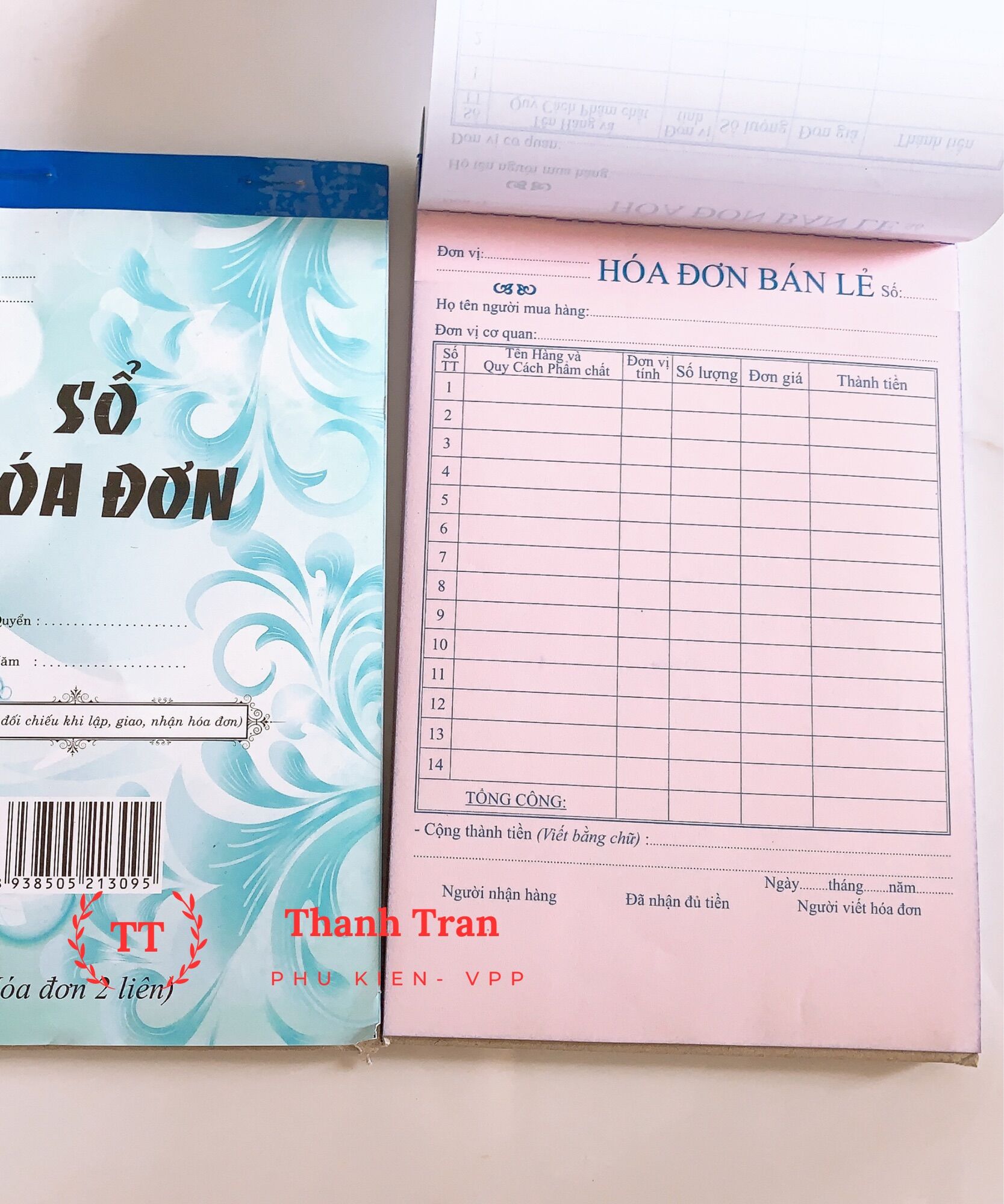 Hoá đơn bán lẻ 2 liên (13x19cm) loại dày 50bộ