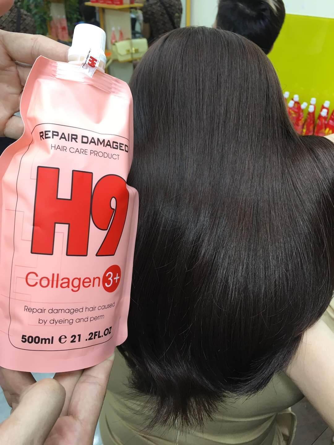 Hấp phục hồi siêu mềm mượt Collagen H9 500ml