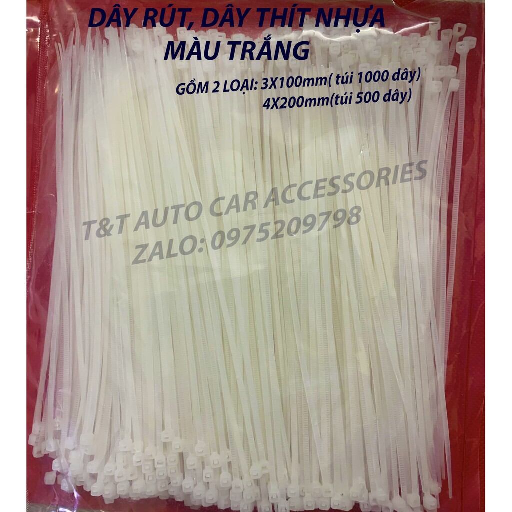 0Túi 1000 dây rút, dây thít , lạt nhựa chất lượng cao giá rẻ.