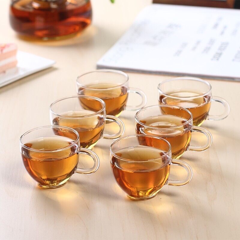 Bộ ly thủy tinh có quai 6 cái
