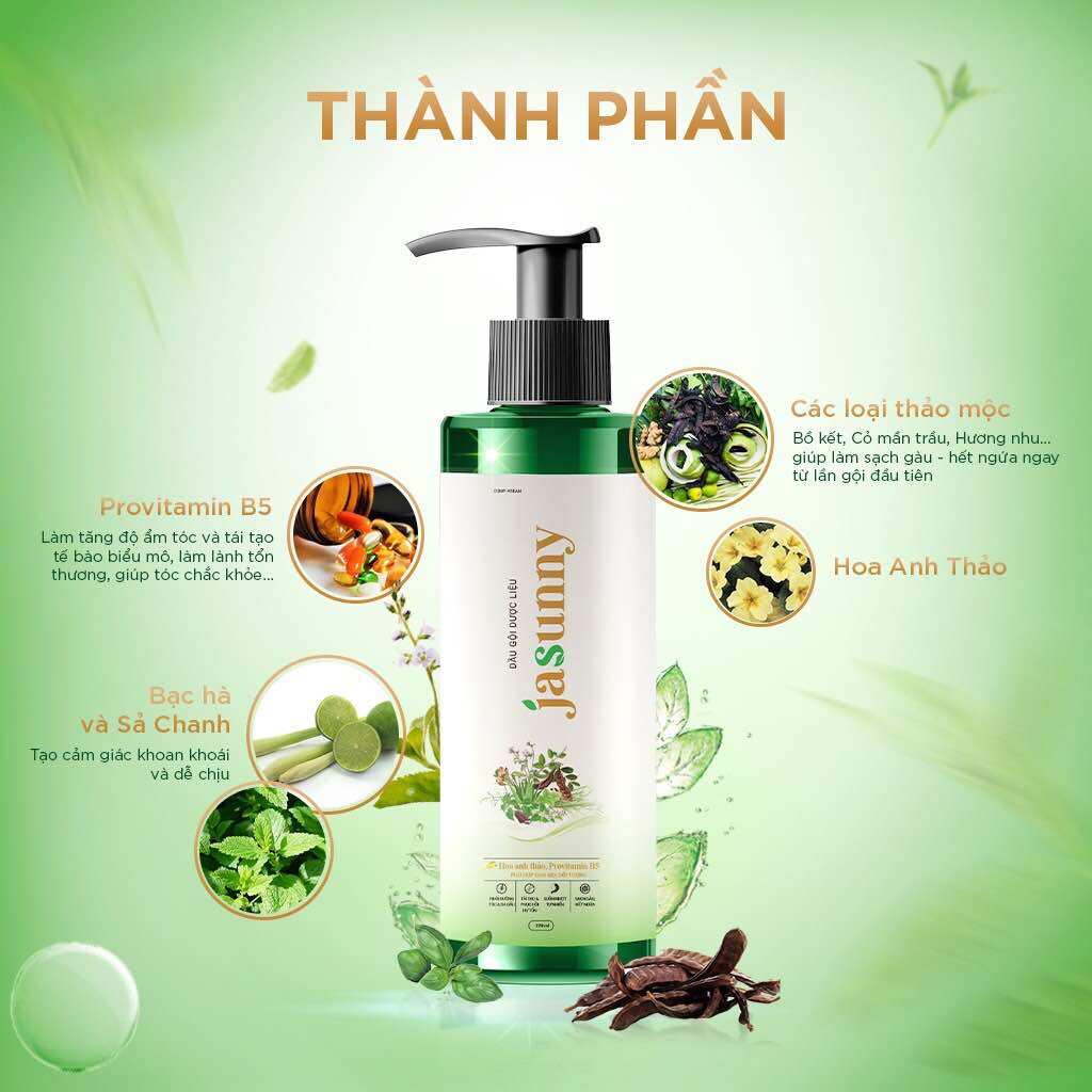 Dầu gội Thảo dược Jasunny chai 220ml